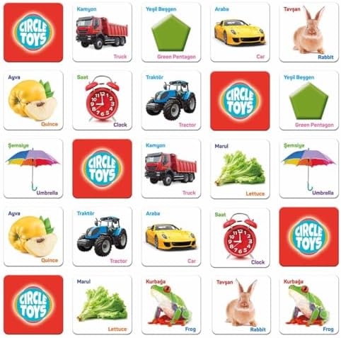Toys Match Up Eşleştirme Kartları Eğitici Geliştirici Oyun Eşleme Kart