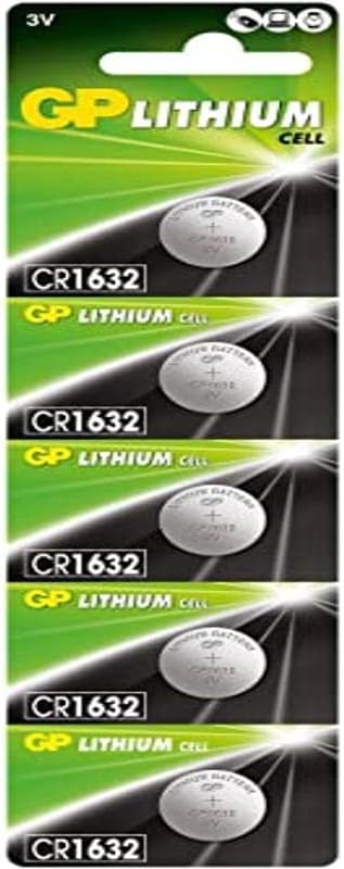 Gp Batteries Cr1632 1632 Boy Lityum Düğme Pil, 3 Volt, 5'Li Kart