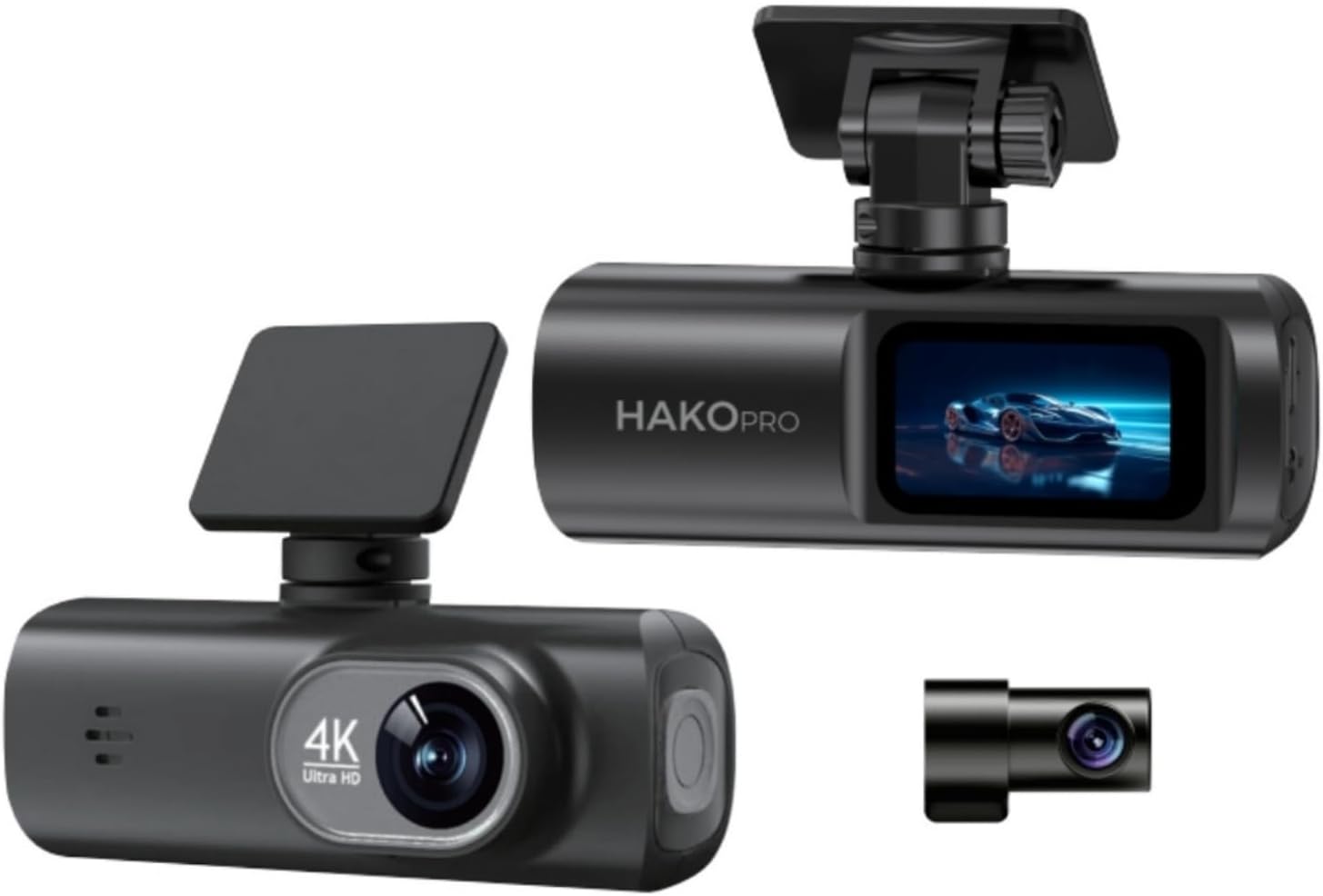 3840 * 2160P Ön ve Arka Kameralı 1.5” IPS HD Ekran, Wifi ve Ultra Geniş Açılı UHD 4K Akıllı Araç Kamerası CMR110