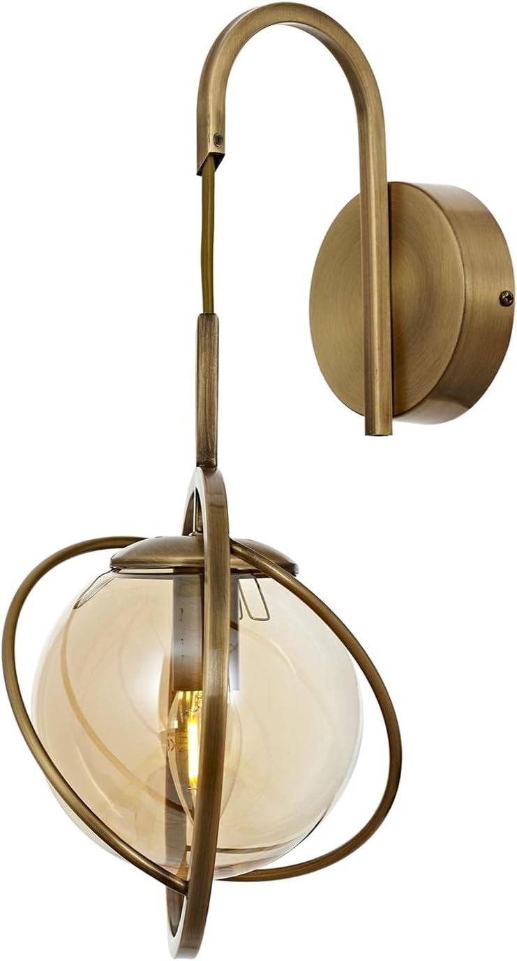 AP-60291-1E Eskitme Kaplama Aplik E14 Metal Cam 22x24cm