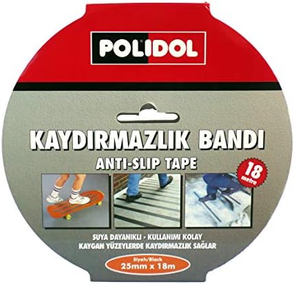 Zemin Kaydırmazlık Bantı 25 mm x 18,3 m Siyah
