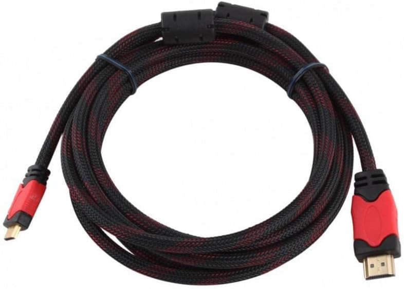 HDMI Kablo 1.5 Metre Ses ve Görüntü Aktarım Kablosu - Siyah/Kırmızı