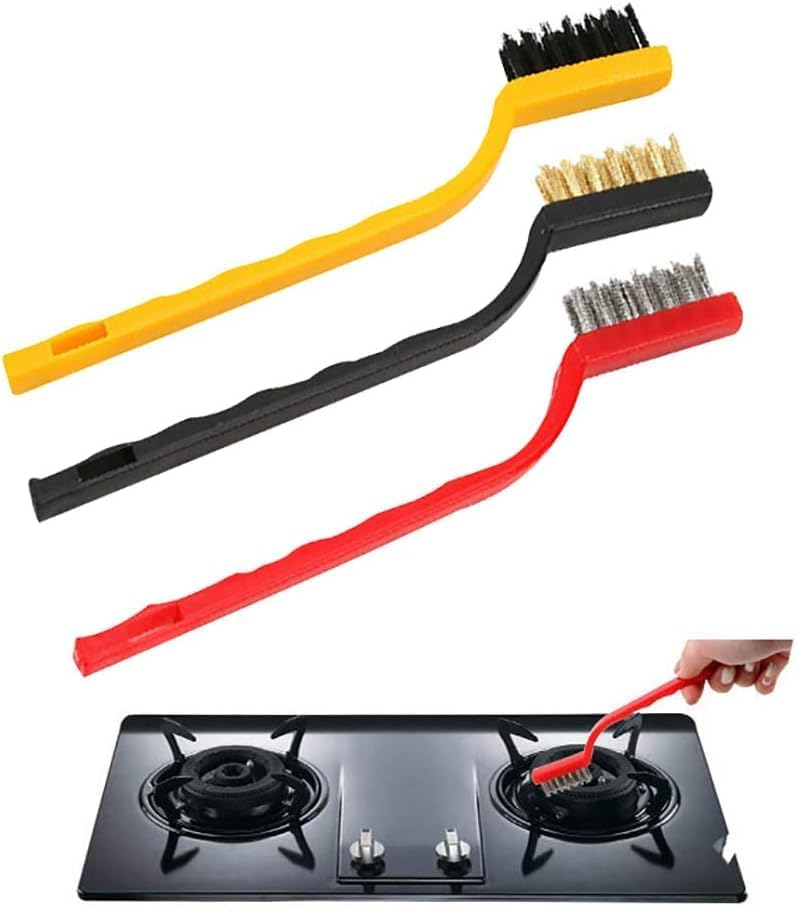3 Adet Metal Telli Fırça Pas Çıkmayan Lekeleri Temizleyen Fırça