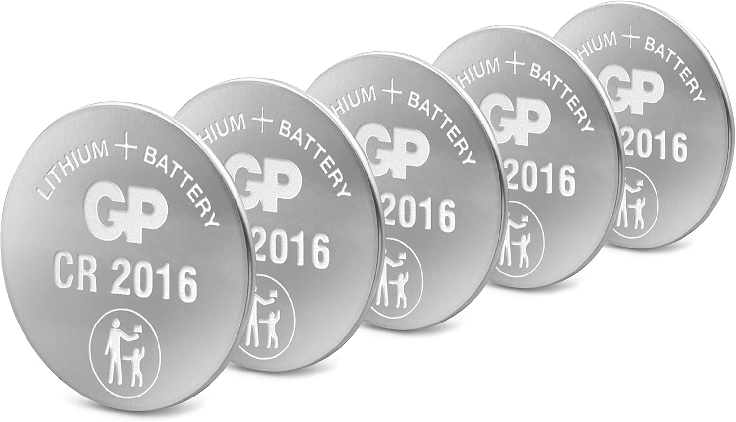 Gp Batteries Cr2016 2016 Boy Lityum Düğme Pil, 3 Volt, 5'Li Kart