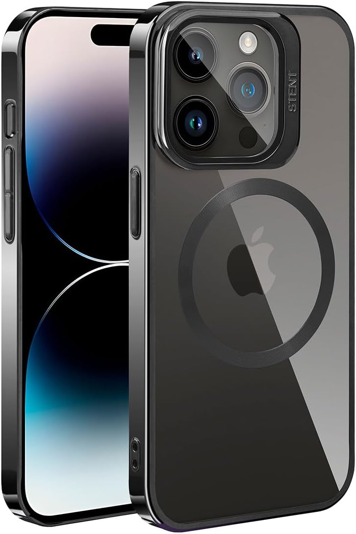 ZORE İle Uyumlu 14 Pro Kılıf Şarj Özellikli Standlı Klon Kapak Siyah