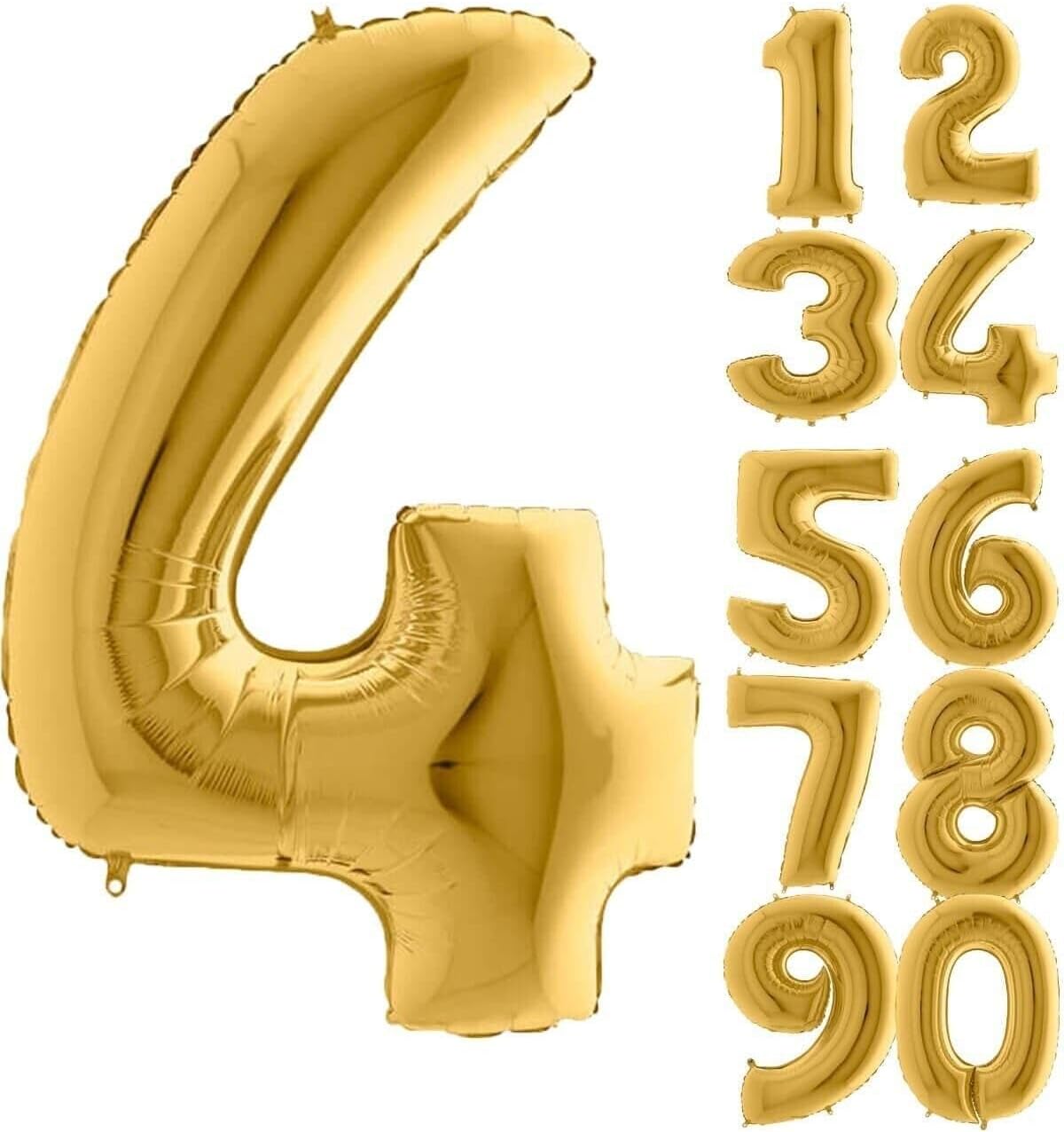 5DM 4 Rakam Balon Folyo Altın Sarısı 16 Inç