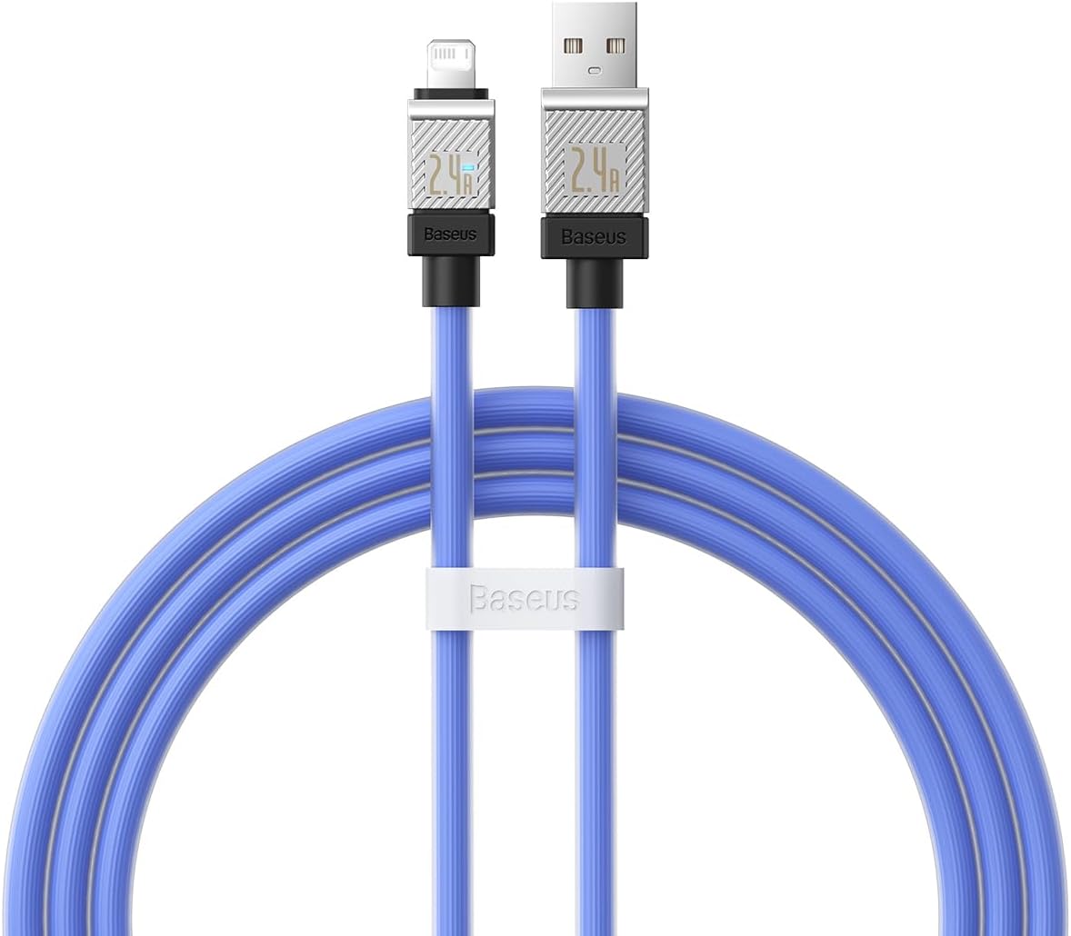 CoolPlay Serisi Hızlı Şarj Kablosu USB to iP 2.4A, 1m, Mavi