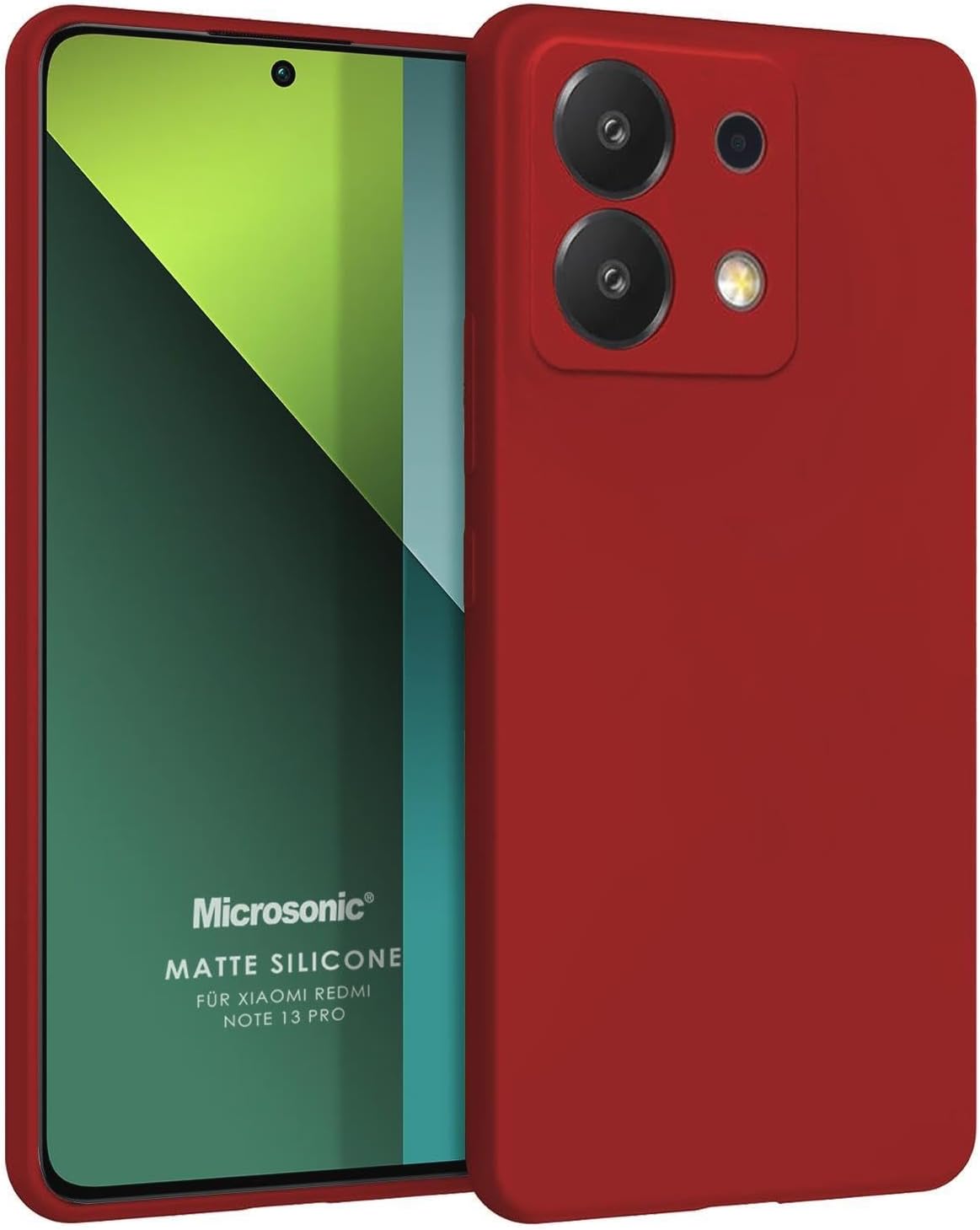 Silicone 13 Pro 5G için Kılıf Kırmızı [ 13 Pro 5G ile Uyumlu Kılıf - Kırmızı]