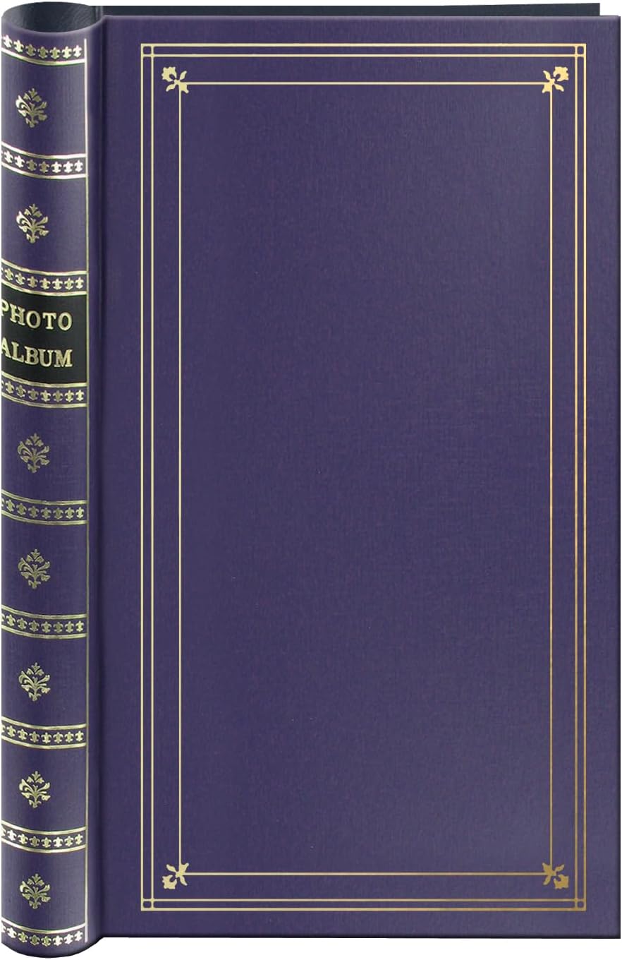 (Bay Blue) - Bi-Directional 300 10cm x 15cm Metal Coil Bound Album with Accented Bay Blue Leatherette Cover