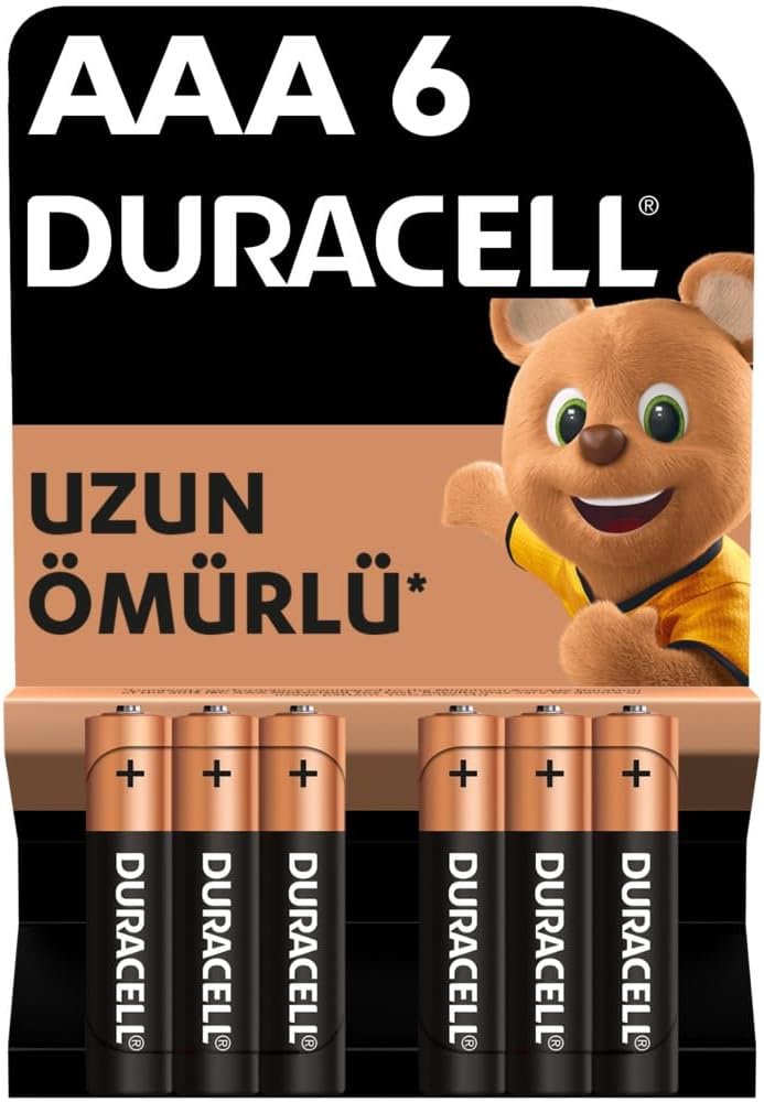 AAA Alkalin İnce Kalem Pil (6'lı paket) 1,5 V LR03/MN2400