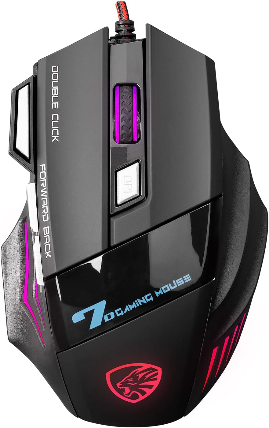 X7 RGB Gaming Mouse, 7 Tuşlu, Kablolu USB, Gökkuşağı LED Aydınlatmalı, Siyah, Optik Oyuncu Mouse