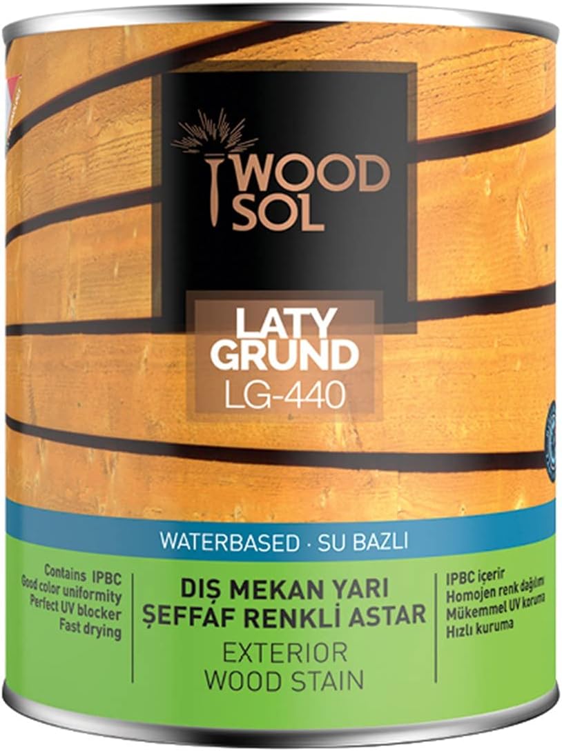 Latygrund Dış Mekan Yarı Şeffaf Renkli Ahşap Astarı 0.75 Lt 1570 GREY