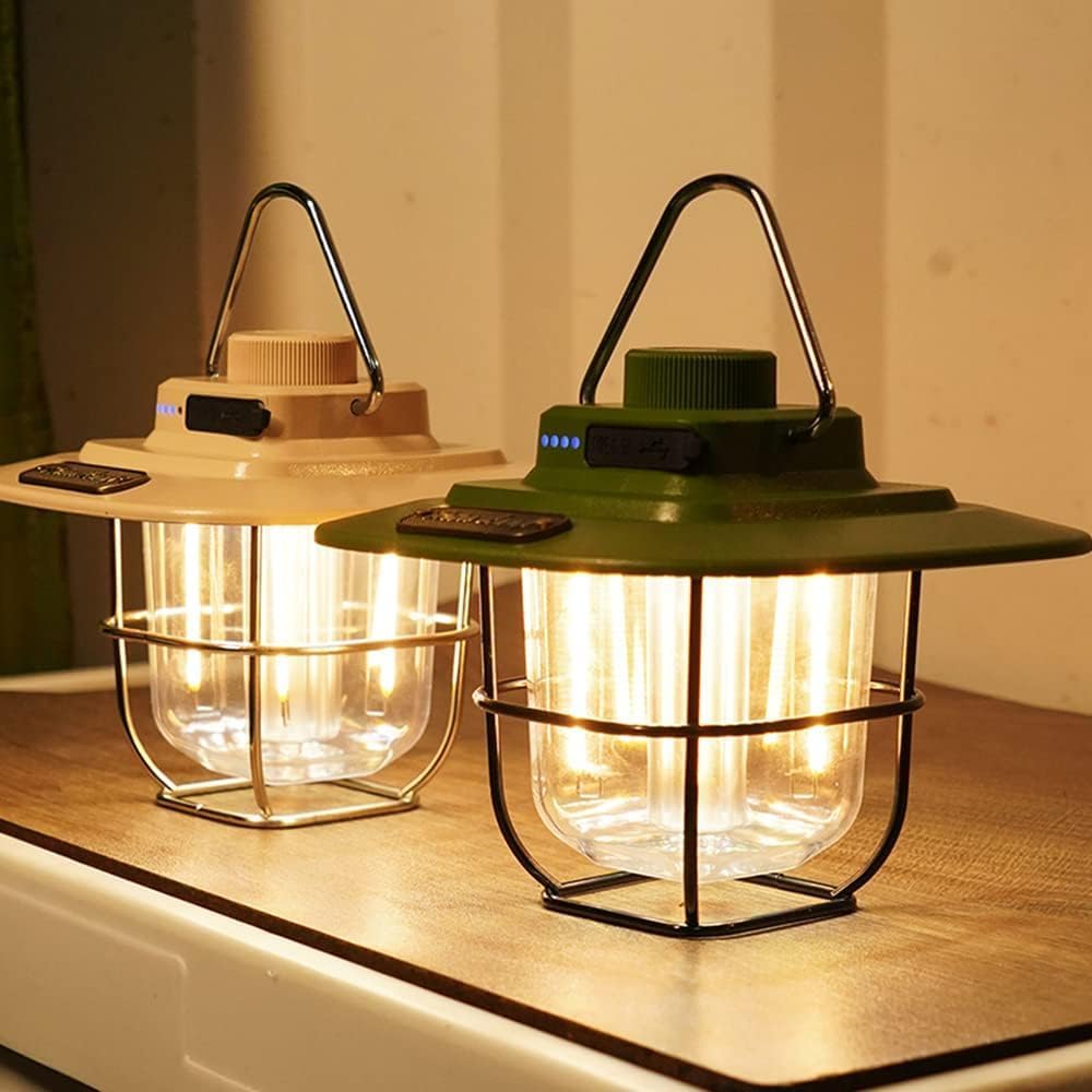 Kamp Lambası Feneri LED Kamp Feneri Suya Dayanıklı 5.000 mAh Açık Yürüyüş için Kamp Işık Lambası Elektrik Kesintisi Acil Ev Arka Bahçe Verandası Balkon Teras