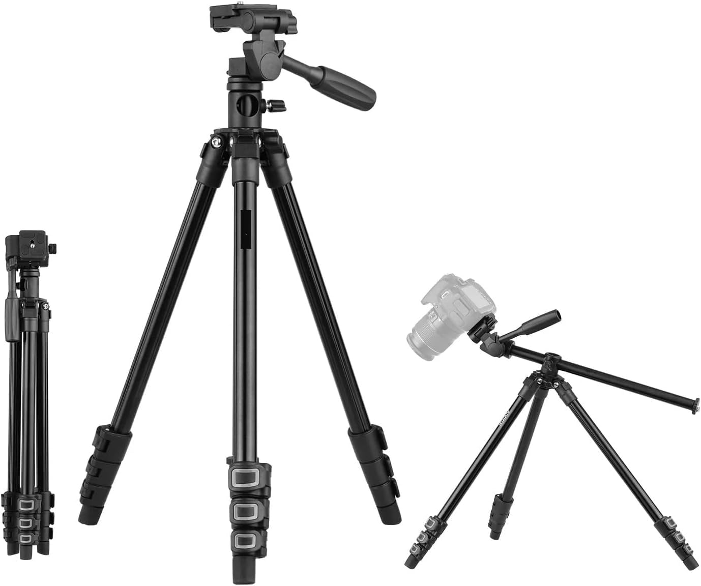 HEPU HT-T02 Profesyonel 154 Cm Yatay Kullanım Çok Fonksiyonlu Panoramik Kafa 360 Derece Dönebilir