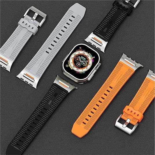 Akıllı Saat Spor Kayışı, Silikon Malzeme, Series 46mm Uyumlu Silikon Krem Kordon