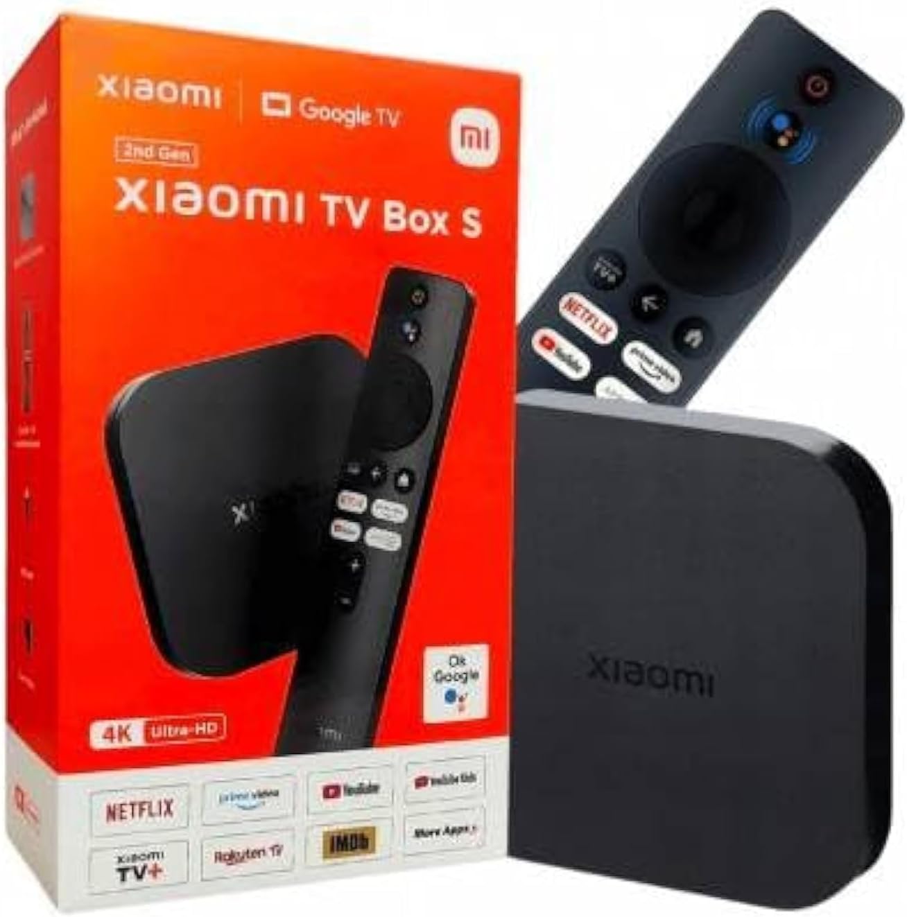 4K Ultra HD Akışlı Medya Oynatıcılı Mi Box S (2. Nesil) |Çift Bant Bağlantısı | TV ve Asistan ve Uzaktan Desteklenen - Siyah