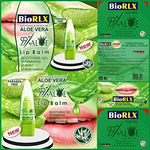 BioRLX 99% Aloe Vera Renkli Dudak Balsamı, Nemlendirici, Dudak Dolgunlaştırıcı, Sıcaklık Renk Değişimi Ruj, Uzun Ömürlü Besleyici Aloe Vera
