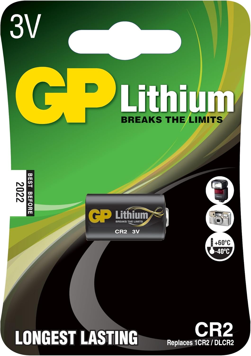 Gp Batteries Gpcr2 Dlcr2/Cr2, Boy Lityum Pil, 3 Volt, Tekli Kart