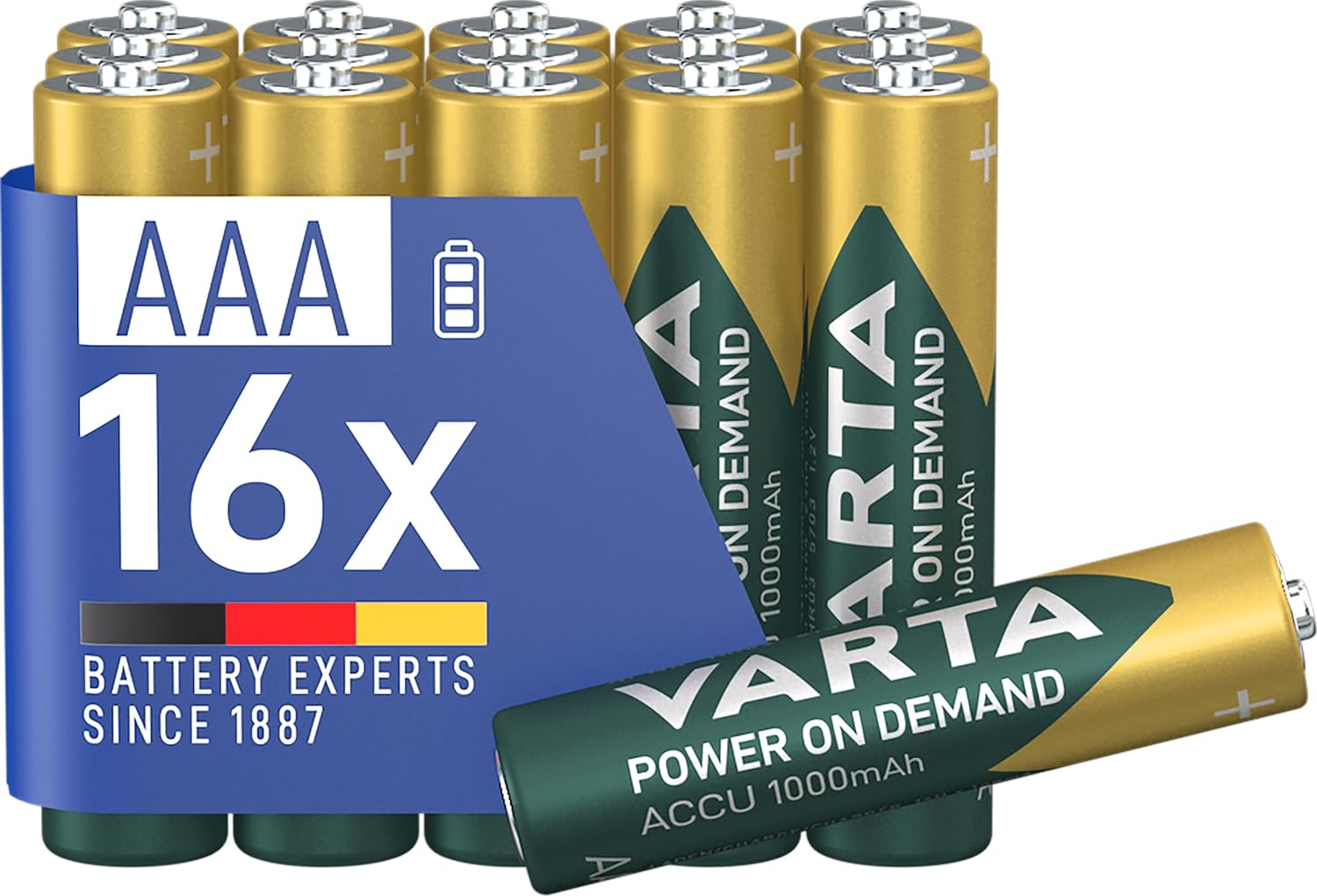 VARTA POWER ON DEMAND Rech.AAA 1000mAh 2x8 Foil