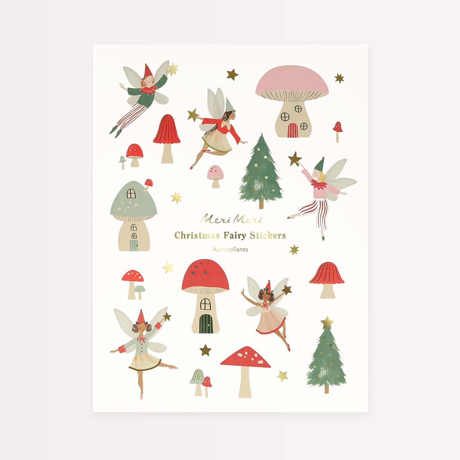- Christmas Fairy Sheet - Yeni Yıl Perileri Çıkartma