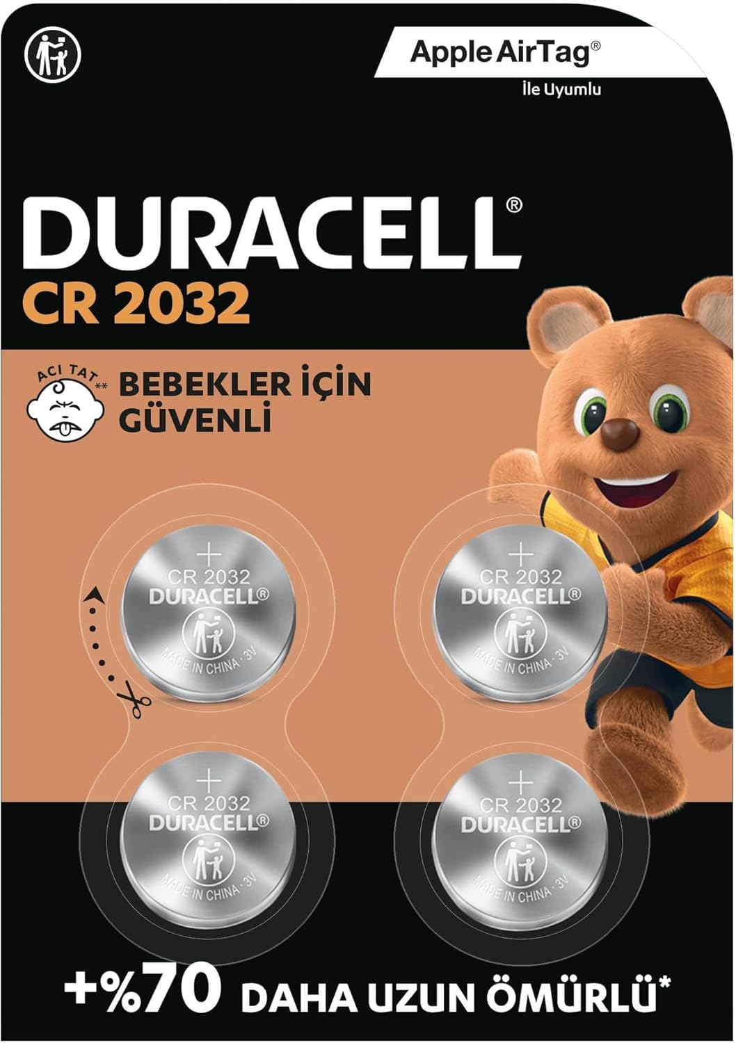 CR 2032 Lityum Düğme Pil (4’lü paket) 3V,