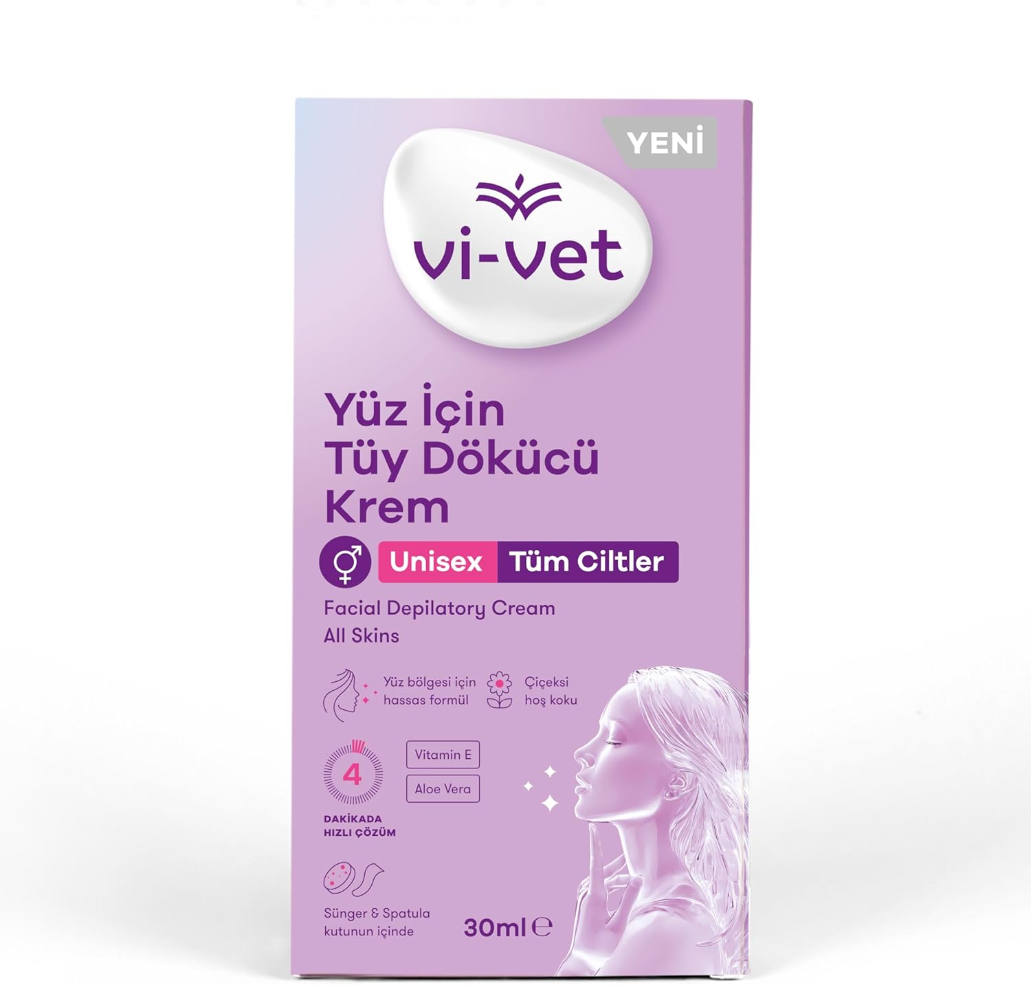 Vivet 30 ML Yüz İçin Tüy Dökücü Krem