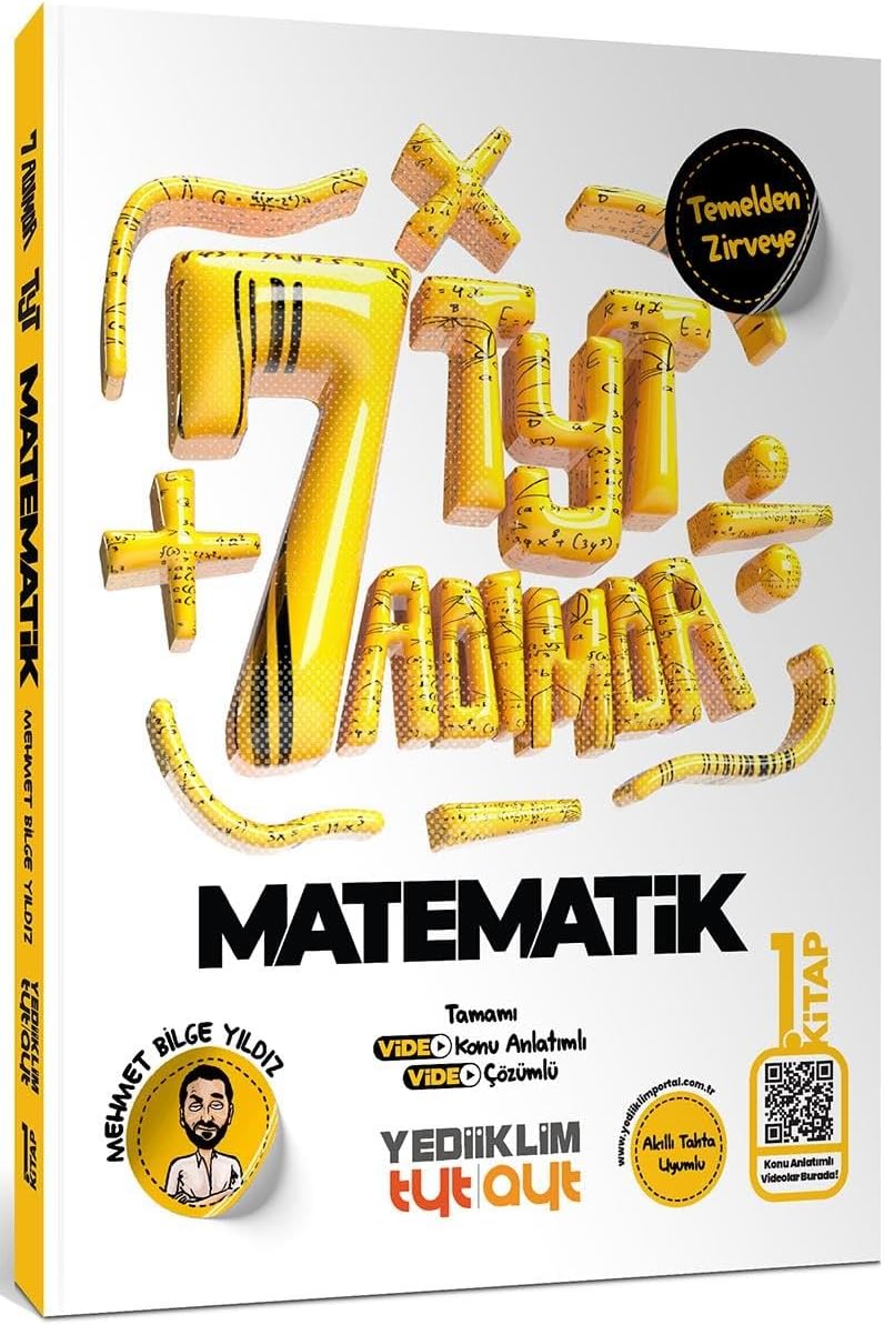 TYT Yedi Adımda Temel Matematik Video Konu Anlatımlı Video Çözümlü Soru Bankası 1.Kitap