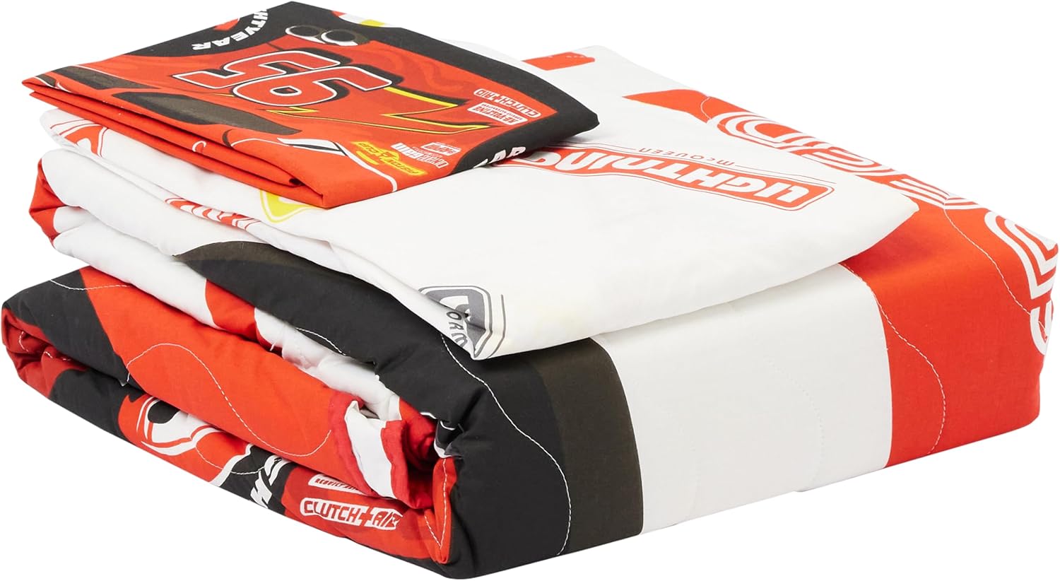 Full Speed Lisanslı Karakter Baskılı Dış Kumaş:%100 Pamuk, İç Dolgu: Elyaf Set, Kırmızı, Tek Kişilik