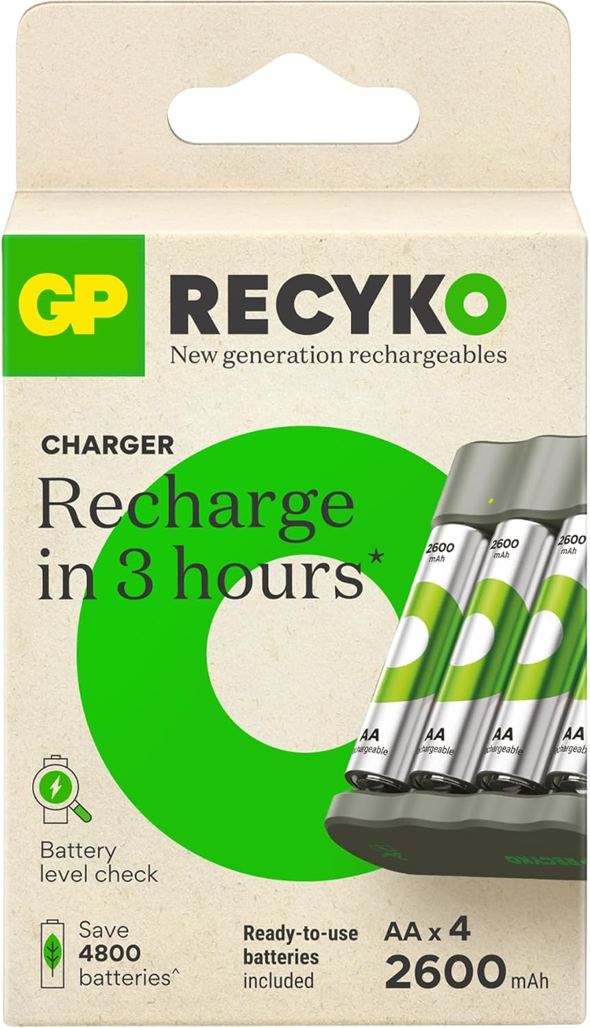 GP B441 USB Pil Şarj Cihazı 4 Adet 2600mAh AA Kalem Pilli Set