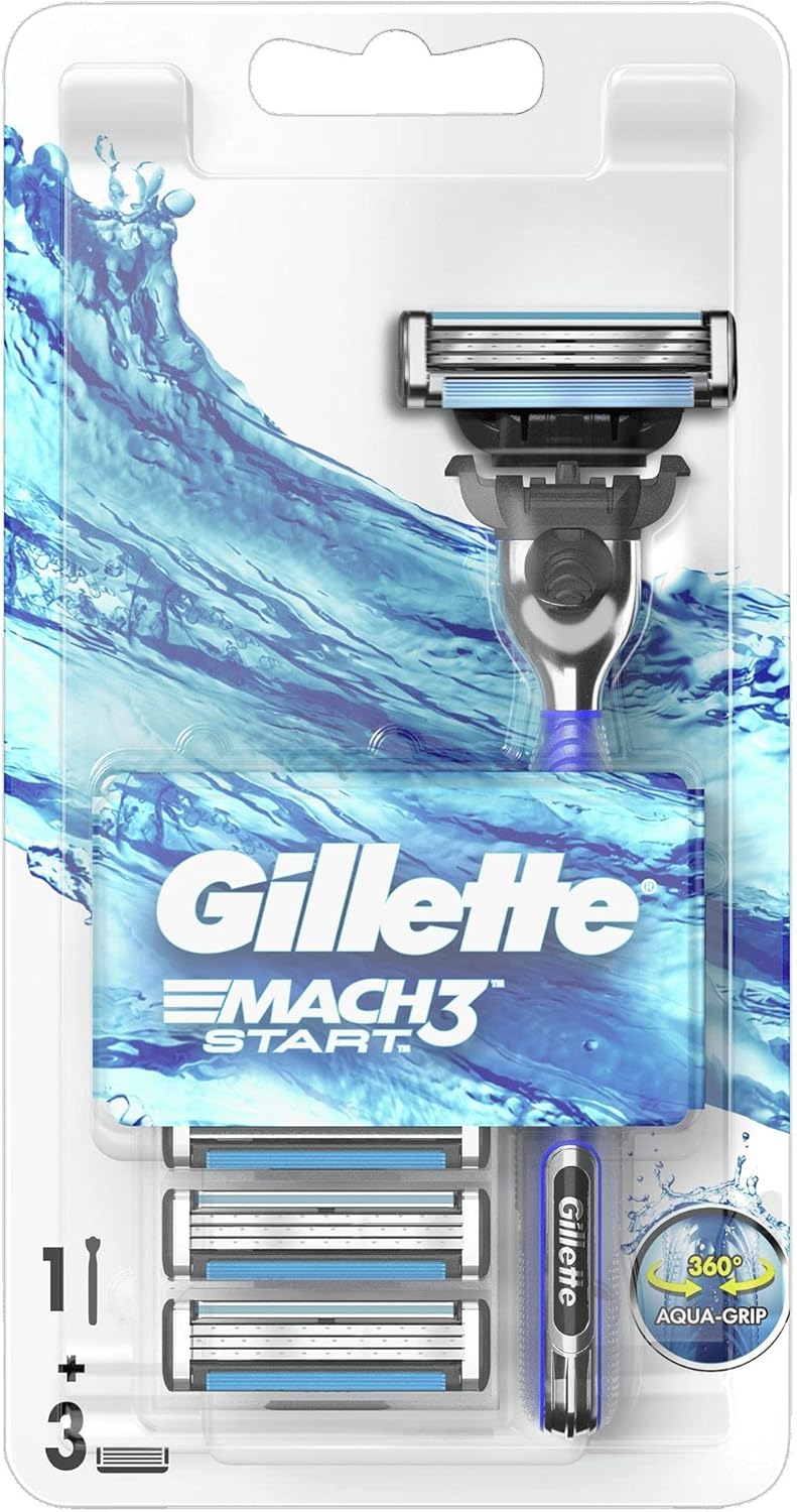 Gillette Mach3 Start Tıraş Makinesi + 3 Adet Yedek Tıraş Bıçağı