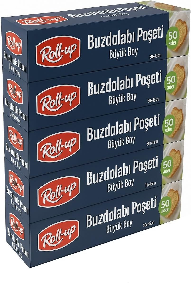 Büyük Boy Buzdolabı Poşeti 30x45cm 50'li x 5 Paket (250 Adet)