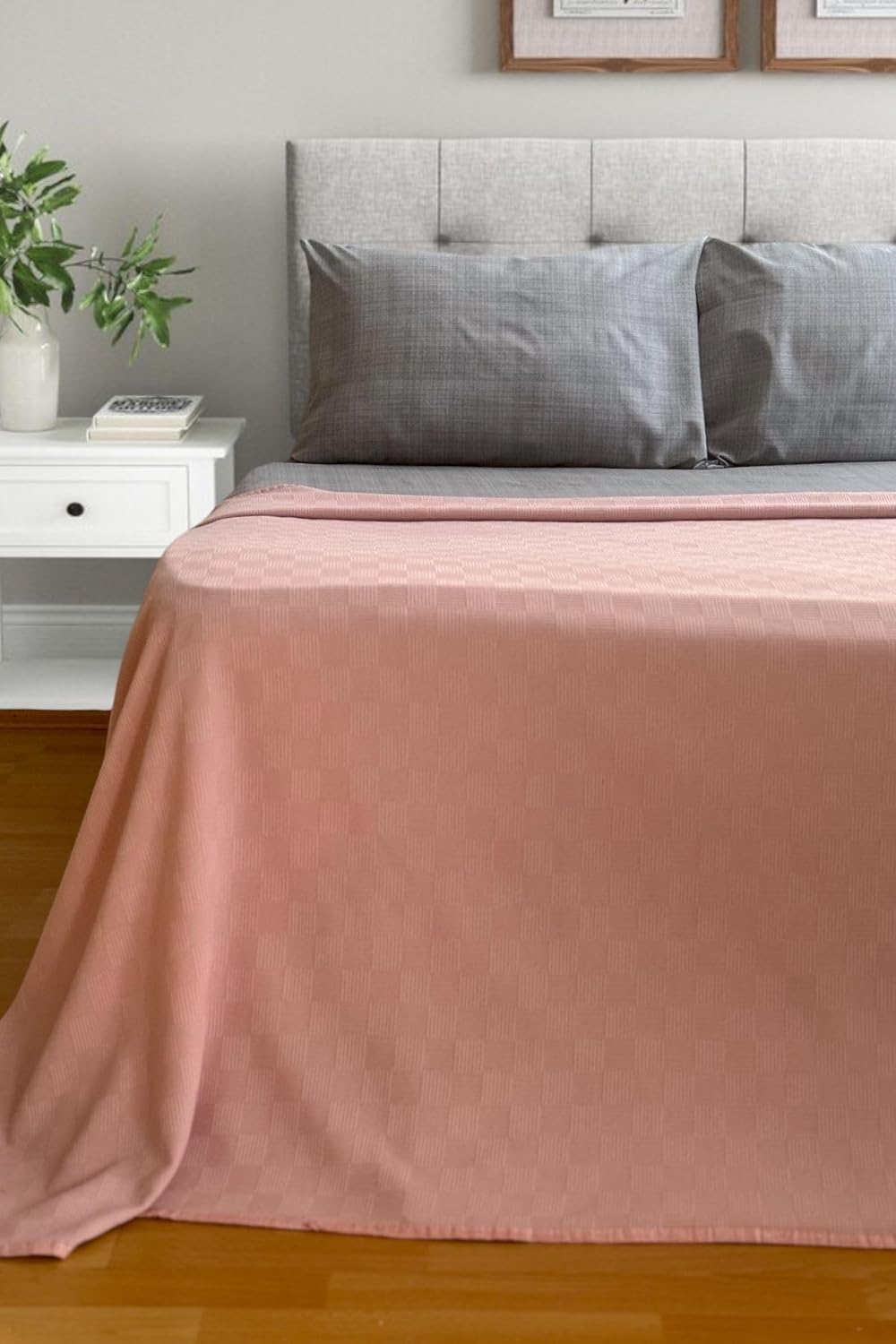 Çift Kişilik Doğal Pamuk Pike Pudra, Dört Mevsim Pike, 200x240 cm, 1275 gr