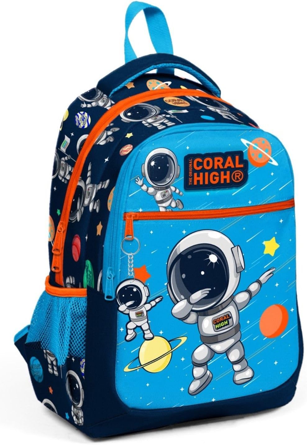 Üç Gözlü Erkek Çocuk İlk ve Orta Okul Çantası - Lacivert Mavi Astronot