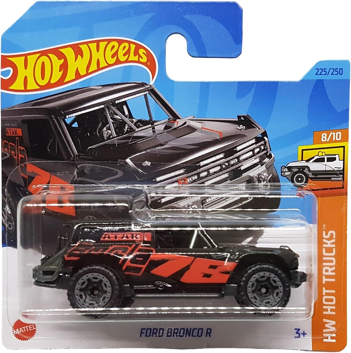 - Bronco R - HW Hot Trucks 8/10 - HKJ04 - Short Card - Borla - Toyo Tires - Mattel 2023