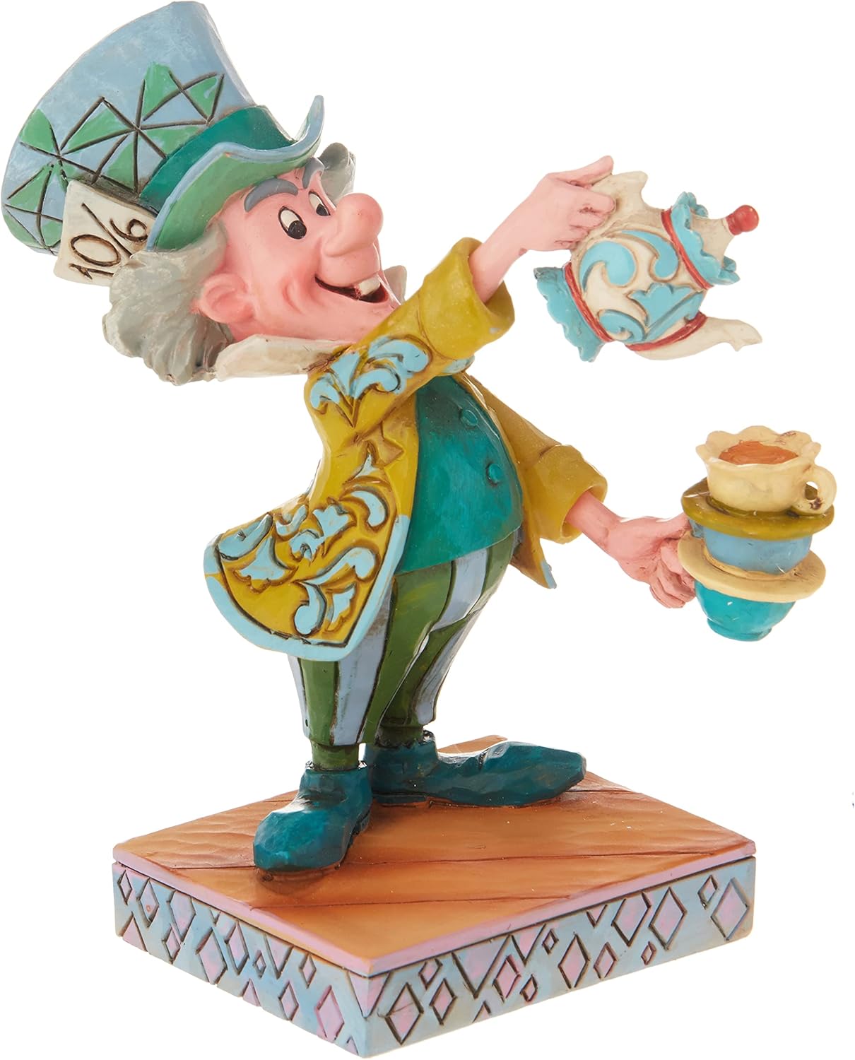 ENESCO Traditions by Jim Shore Alice Harikalar Diyarında Dekoratif Figür, Çılgın Şapkacı, 12 cm, Çok Renkli