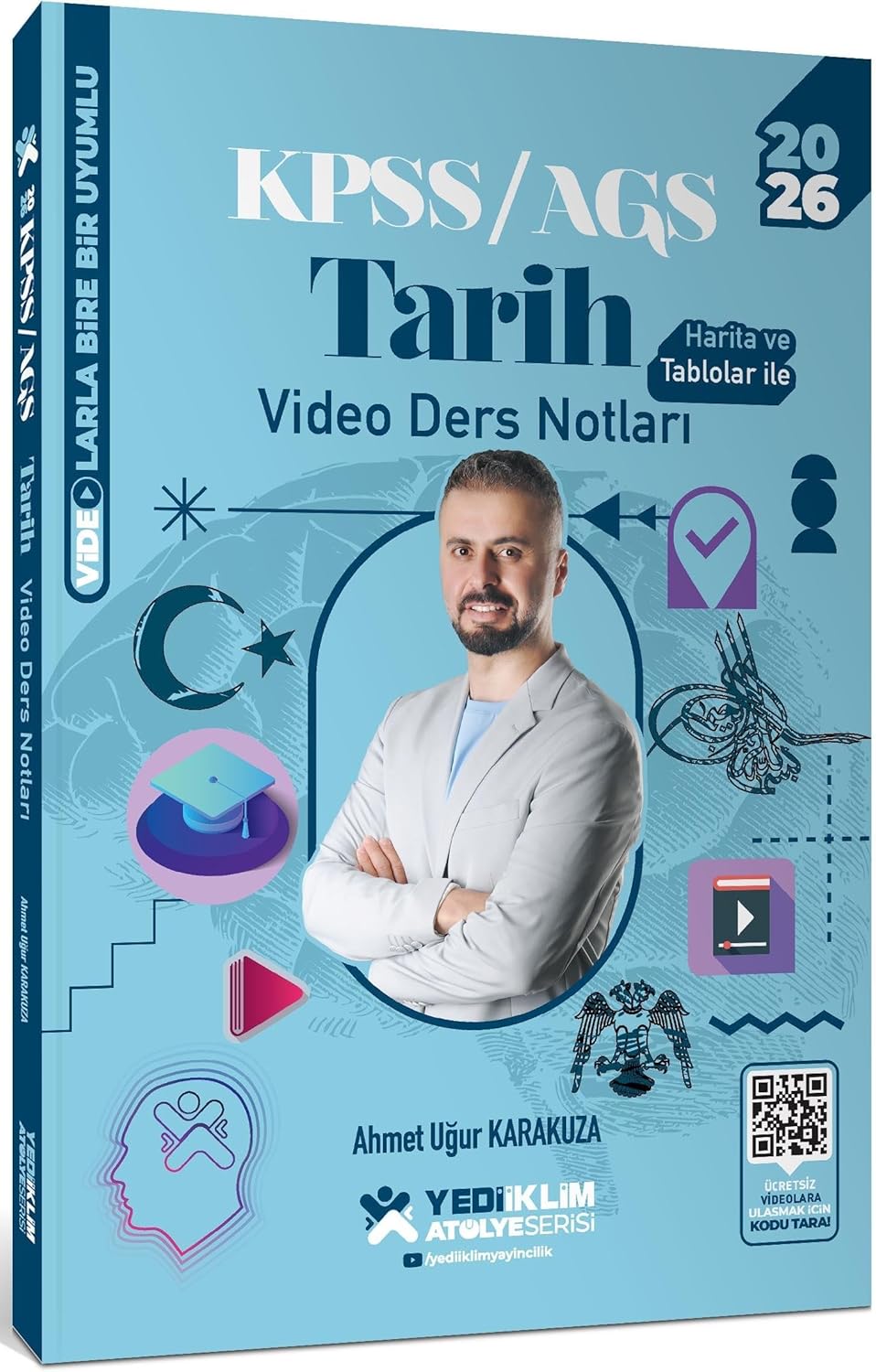 Yediiklim Yayınları 2026 KPSS AGS Atölye Serisi Genel Kültür Tarih Video Ders Notları