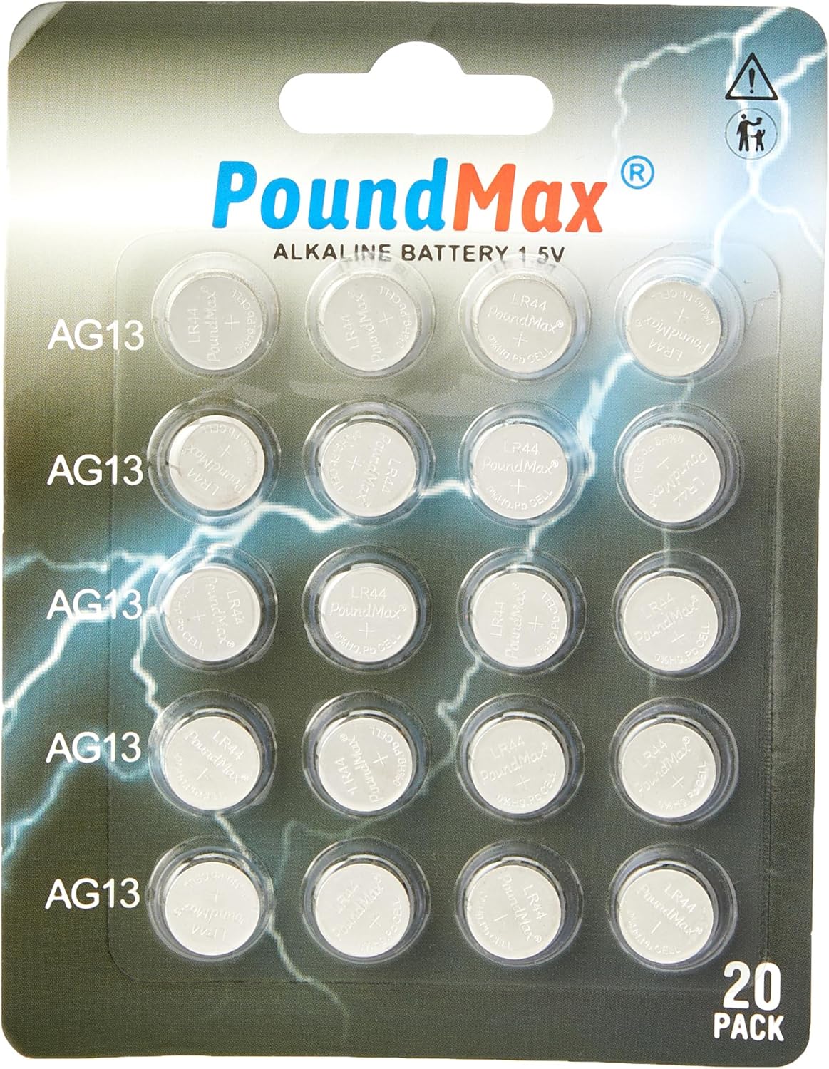 20'li Paket LR44 AG13 1,5 V Alkalin Düğme Pil, Cıvasız, Sızdırmaz, Uzun Süreli Dayanıklılık, Oyuncaklar, Ölçüm Cihazları ve Hesap Makineleri için A76, G13, L1154, SR44, G13A ile Uyumlu