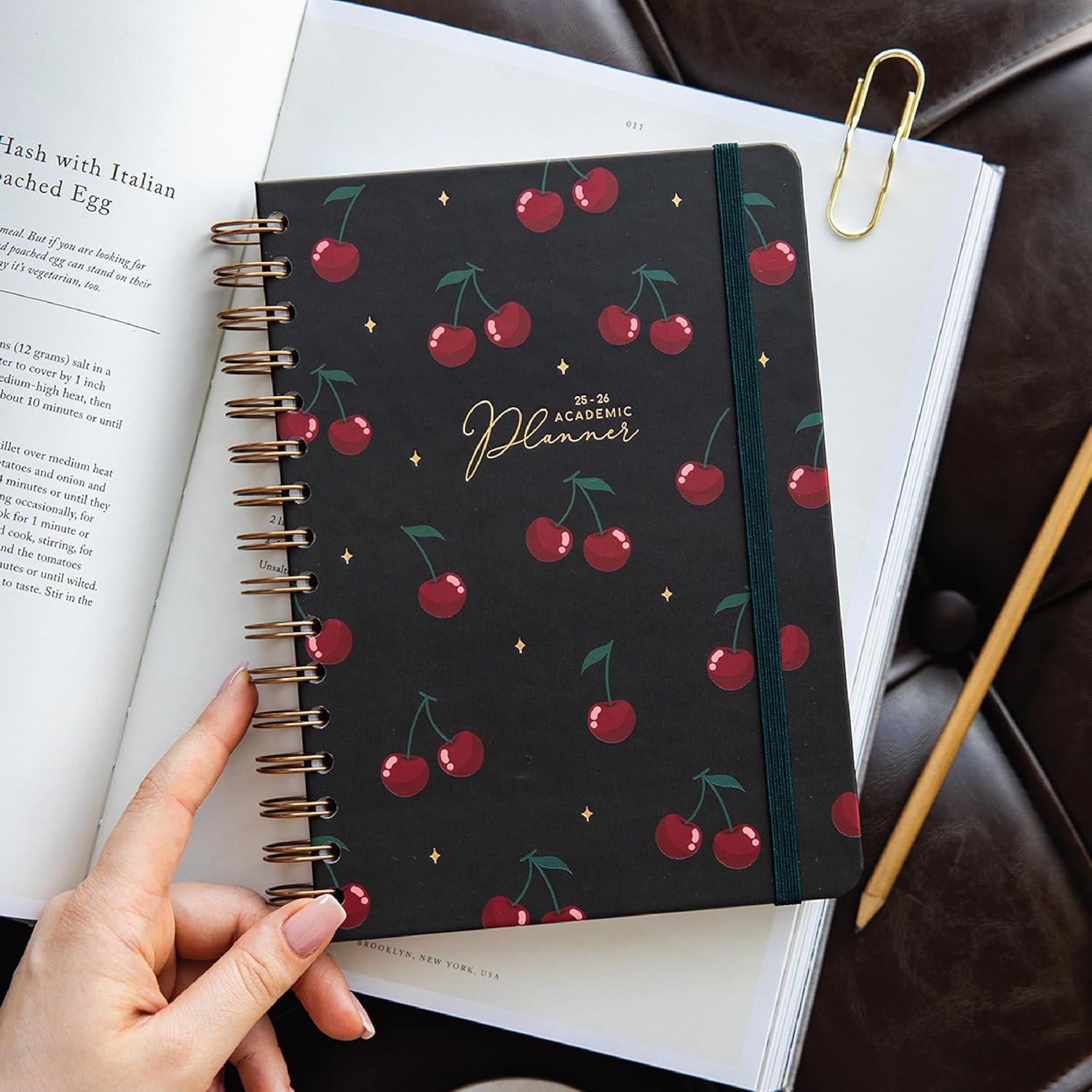 2025-2026 A5 Spiralli 16 Aylık Akademik Ajanda - Kiraz