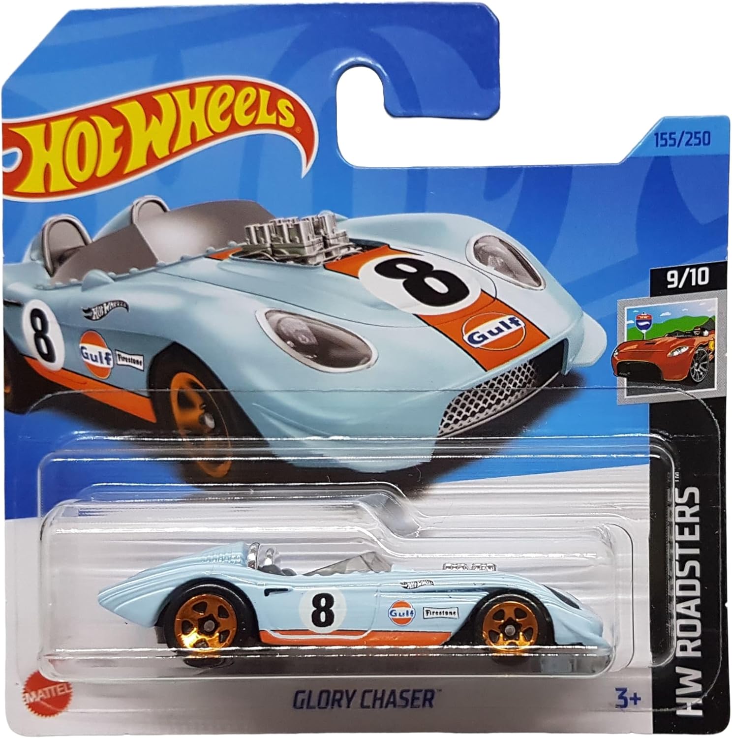 - Chaser - HW Roadsters 9/10 - HKH42 - Short Card - Gulf - Firestone - Mattel 2023