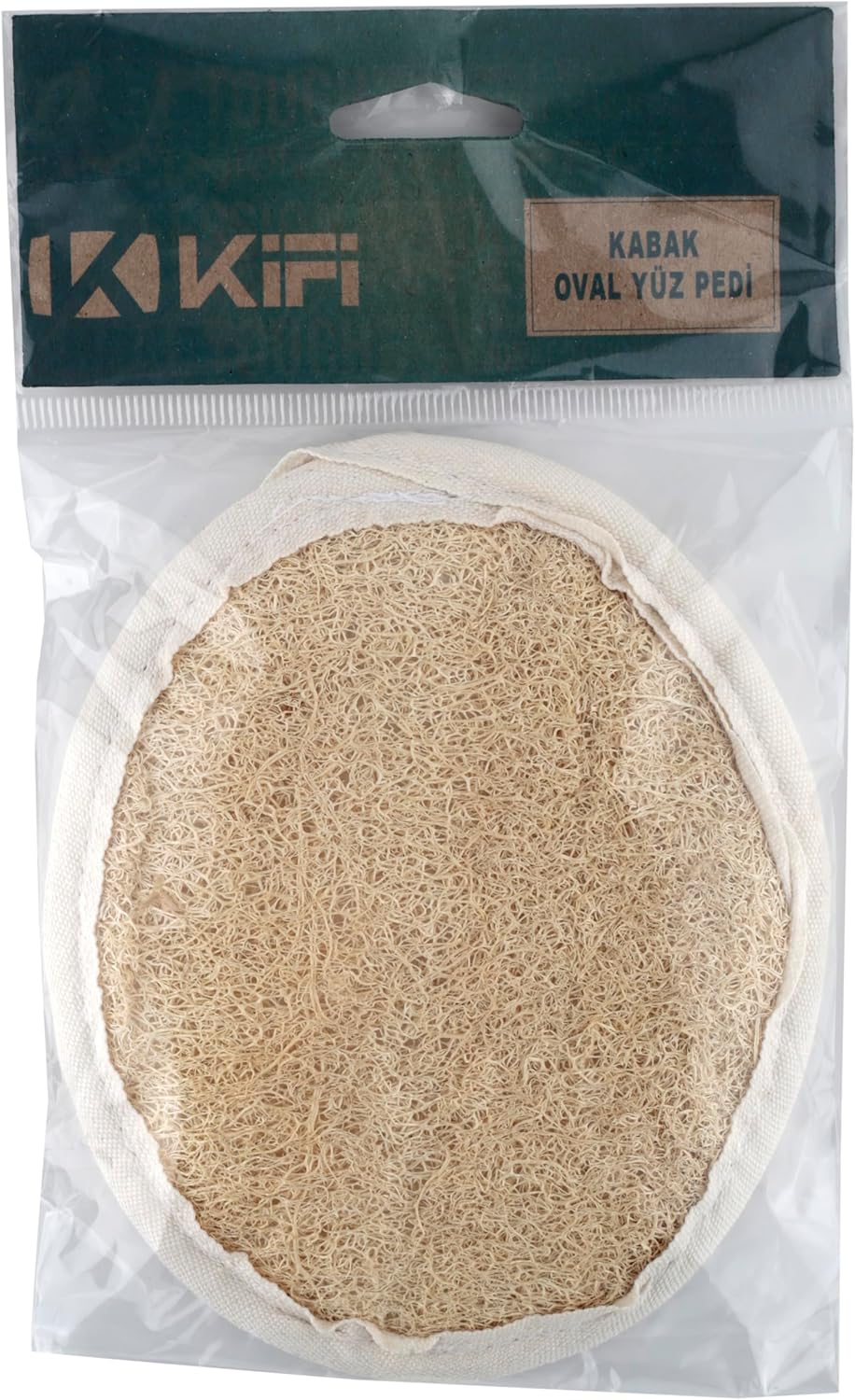 Kifi Doğal Kabak Oval Yüz Pedi - Çift Taraflı
