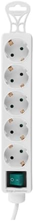 2500Watt Çocuk Korumalı 1.5mt 5'li Akım Korumalı Priz (Bakır) SPG-F05 Beyaz