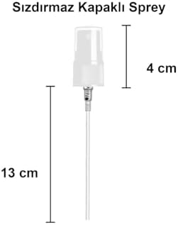 4 Adet Şeffaf Kapaklı Beyaz Sprey Fısfıs Kolonya Dezenfektan Çok Amaçlı Cep Çanta Cam Şişe 50ml