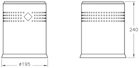 A44048 Çöp Kovası, 3 L, Parlak Paslanmaz Çelik Kaplama