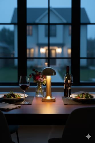 LED Şarj Edilebilir Taşınabilir Masa Lambası - Dokunmatik Aç/Kapa ve Parlaklık Ayarı, 3 Renk Seçeneği (,)