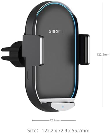 50W Kablosuz Araç Şarj Cihazı, 50W MAX Kablosuz Süper Hızlı Flaş Şarj, Duyarlı ve Ayarlanabilir, Tek Elle Çalışma, Güç Kapatma Sürümünü Destekler, Akıllı Termal Dağılımı, Siyah