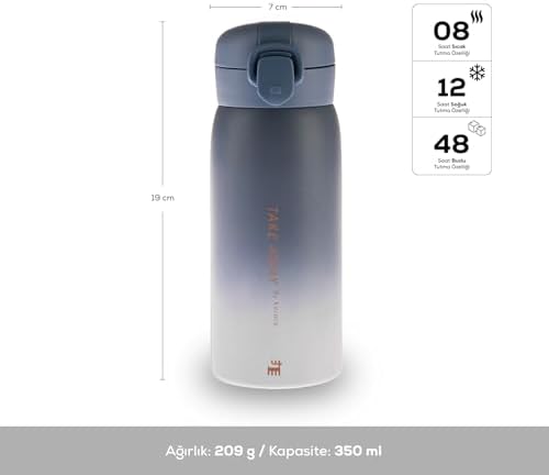 Skyfall Çelik Sızdırmaz Termos 350 ml Mavi