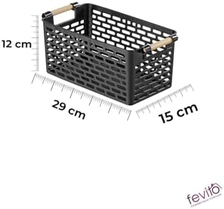 Çok Amaçlı Tutacaklı Organizer Sepet - Dolap Içi & Çekmece Düzenleyici Sepet - Siyah, 24121810017