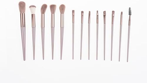 13 Parça Profesyonel Makyaj Fırça Seti – Yumuşak ve Yoğun Kıllı, Dökülme Yapmayan Pudra, Allık, Far ve Kaş Fırçası – Tam Kapsamlı Kozmetik Fırça Seti (Krem)