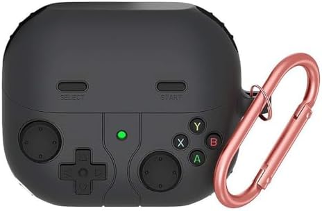 Galaxy Buds 3 FE Kılıf Figürlü Silikon Retro Gameboy Siyah [Galaxy Buds 3 FE ile Uyumlu Kılıf - Siyah]