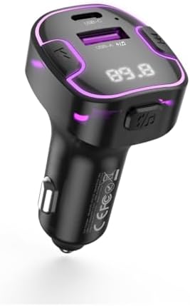 XO is Beauty BCC12 Araç Çakmaklık 15.5W Hızlı Şarj, Bluetooth 5.3 FM Transmitter, Müzik Çalma, USB-C+USB-A, Dijital Ekranlı, Yüksek Ses Kalitesi, Siyah
